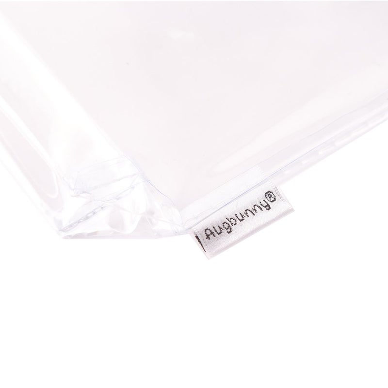 Augbunny Multi-purpose Waterproof Clear Vinyl Zippered Toiletry Cosmetics Makeup Pouch With French Tape 4-pack - Image 4